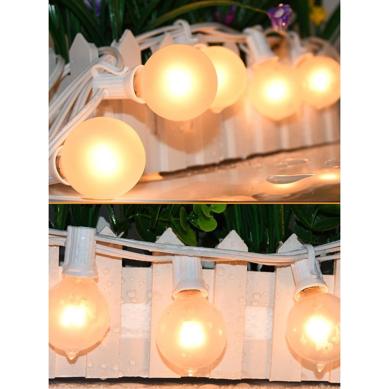 SUNSGNE G40 Globe Replacement Bulbs with Frosted White, 1.5 Inch