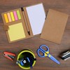 SWYYSGS Spiral Notebook Kraft Paper Cover Notepad with Pen, Sticky