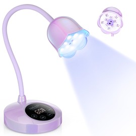 SAVILAND Advanced 8S Fast Curing Nail Lamp: Smart Sensing 360° Gooseneck U V Lamp for Gel Nails 30W LED Nail Lamp with 3 Timers & Auto Sensor Gel Nail Lamp for Salon DIY Use (Mermaid Pinkish purple)