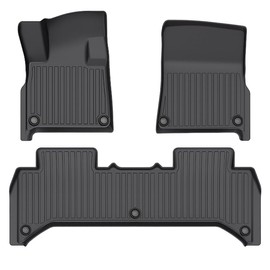 LinerX - for Rivian R1T 2025 Models - Custom Car Mats - Maximum Coverage, All Weather, Laser Measured - This Full Set Includes 1st and 2nd Rows
