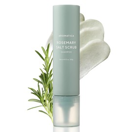 AROMATICA Rosemary Salt Scrub Shampoo 10.5 oz / 300g - Vegan Scrub Shampoo with Rosemary Essential Oil