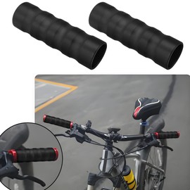 Create idea 4Pcs Bike Handlebar Grips 32mm Non-Slip Handlebar Grips for 32.5-33mm Bicycle Scooter Folding Bike Handle 120mm Black Rubber