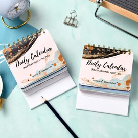 Motivational Calendar - Daily Flip Calendar with Inspirational Quotes, 5.5" x 4.8", Undated Desk Perpetual Calendar, Inspirational Gifts & Office Decor for Women, Men