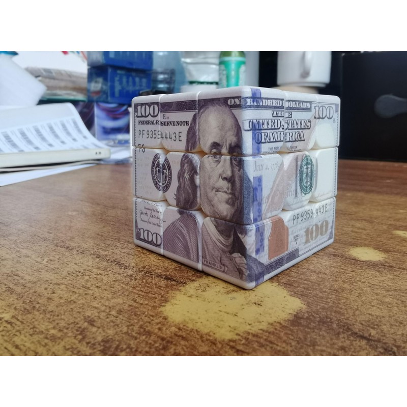 Cuberspeed Hundred Dollar Cube 3x3 Magic Cube US Dollar Bill
