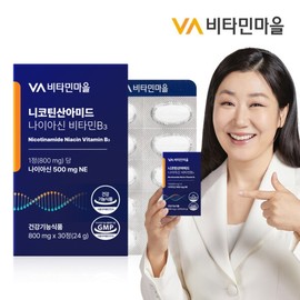 Vitamin Village high dose 500mg nicotinic acid amide niacin vitamin B3 30 tablets x 1 box / 비타민마을 고용량 500mg 니코틴산아미드 나이아신 비타민b3 30정 x 1박스