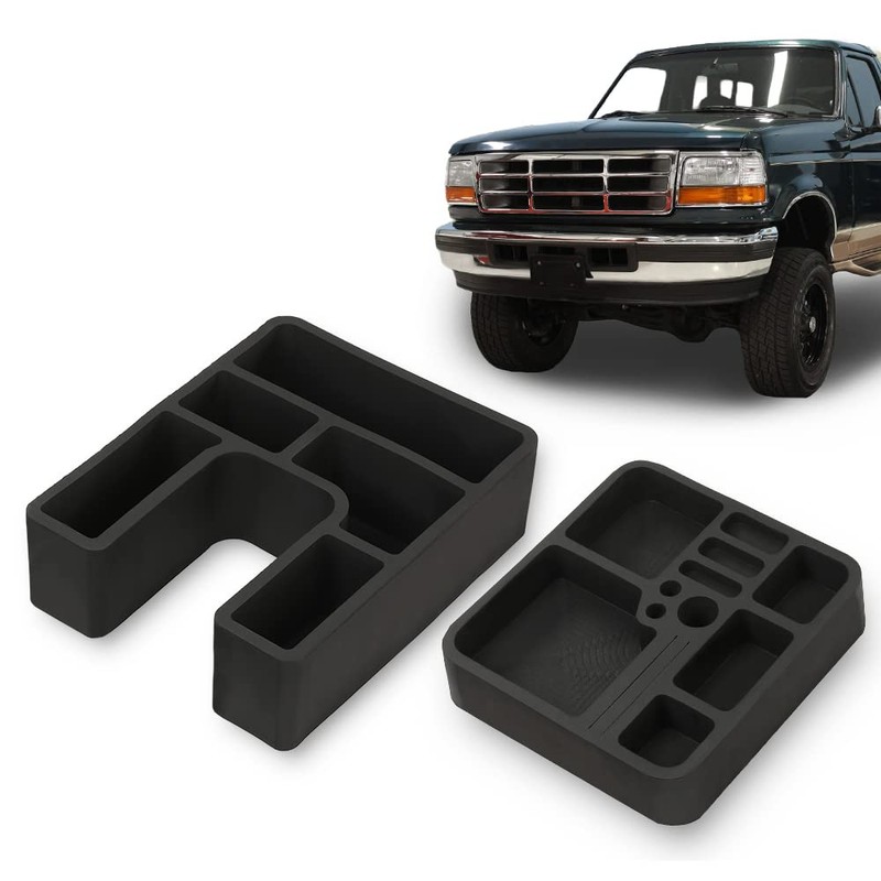 G-PLUS Floor Console Black Organizer Inserts 2 Pc Set Compatible