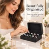 PU Leather Ring Jewelry Box – Multi-Ring Organizer with Velvet
