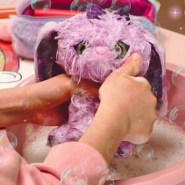 #sbabam Funny Box Lovely Pets Magic Party Cuddly Toys with Accessories Included, Pack of 2, Animal Toys for Children, Games for Kids and Newsstand, Plush for Washing, Drying, Combing