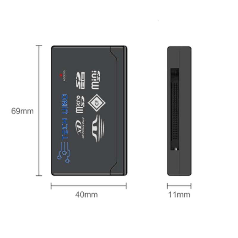 Genérico Lector de Tarjetas de Memoria Múltiple HUB 6en1 USB
