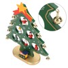 Wooden Christmas Tree Desktop Ornament Shatterproof Safe Eco Friendly Wooden