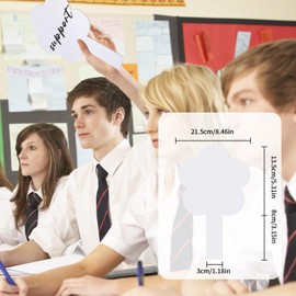 Seajan 50 Pieces Dry Erase Answer Paddles Auction Paddles with Numbers White Bidding Board Handheld Double Sided Dry Erase Signs for Classroom Students Teaching Voting Meeting Games(Flower)