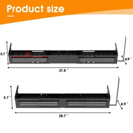 Universal Front Griddle Caddy for Blackstone 28" & 36" Griddles, Front Tool/Bottle Shelf with 2PCS Magnetic Tool Holder & Paper Towel Holder for Blackstone Griddle, Space Saving Storage Caddy