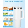 Toaren 1200ml 40oz Thermobecher mit Stroh und Griff Edelstahl Vakuum