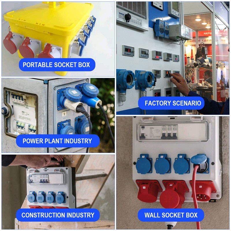 1 Pack 16Amp Socket, 240V 3-Pin Weather Proof Industrial Socket,