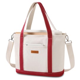 Aveniee Tote Bag for Women, Canvas Crossbody Purse with Zipper & Handle, Adjustable Shoulder Strap Handbags with Pockets for Work,Travel,Laptop & Books