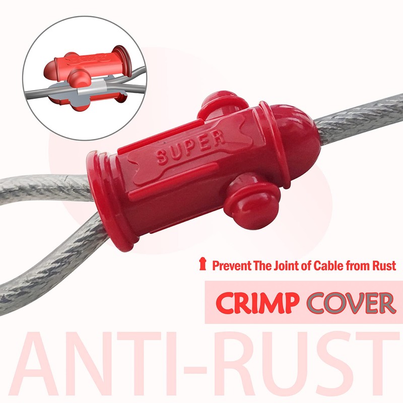 Petest Reflective Tie Out Cable with Crimp Cover for Super