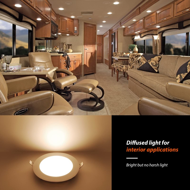 Dream lighting 12v LED RV Lights Interior LED Recessed Ceiling