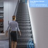 WOBANE Dual Motion Sensor Stair Lights Strip, Rechargeable 16.4ft LED