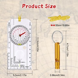 Flintronic Navigation Compass, Hiking Compass with Luminous Function, Waterproof Pocket Compass for Expedition Map Reading, Navigation, Orienteering and Survival