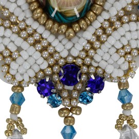 EMDOMO Lady of Guadalup Applique Mexican Fork Cross Patches Jesus Patches Flaming Milagro Heart Applique Sew On (E) - 1 Piece - Heart - Heart Applique Patch - Patch - Applique Patch - 4