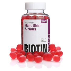 T.RQ Hair, Skin & Nails Gummy Dietary Supplement, Natural Strawberry, 60 Count