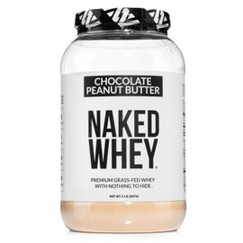 Whey Chocolate Peanut Butter Protein Powder, Grass Fed Whey, No GMO, No Soy, and Gluten Free. Nothing Artificial, Aid Growth and Recovery - 21 Servings
