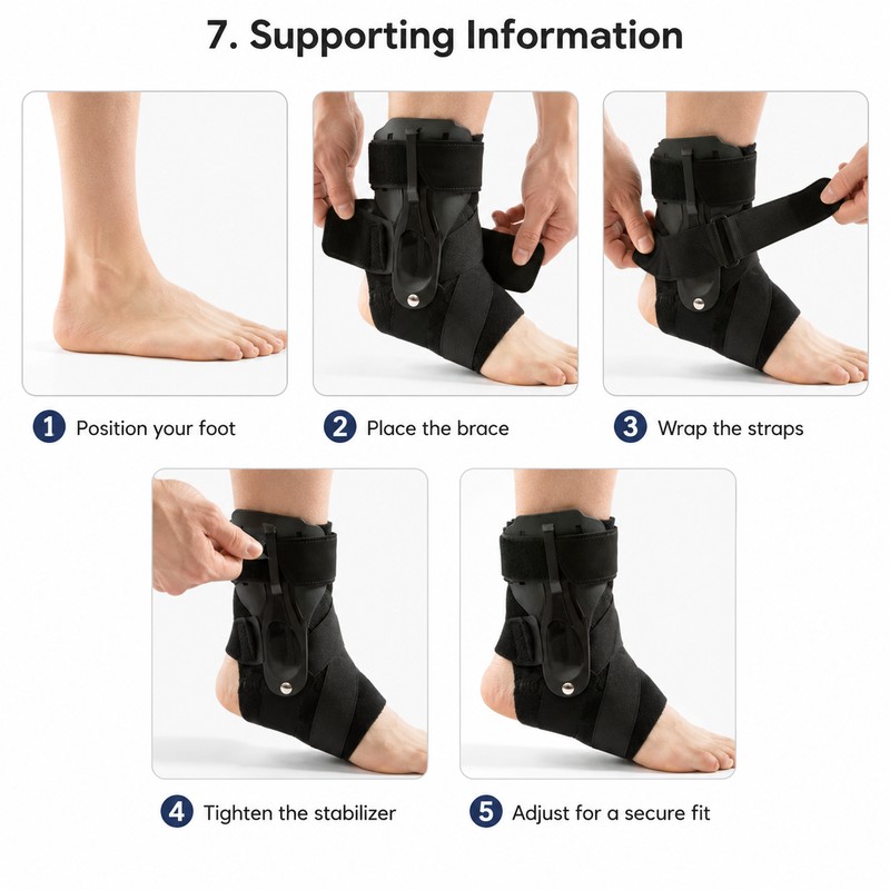 Adjustable Stirrup Ankle Brace for Daily Support – Rigid Stabilizer