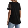 OFEEFAN Lace Tops for Women Trendy 2024 Spring Short Sleeve