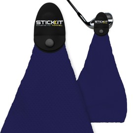 STICKIT Magnetic Golf Towel, Navy, Premium 29" Microfiber with Deep Waffle Pockets, Industrial Strength Magnet for Secure Hold to Golf Carts & Clubs, Ultra-Absorbent, Fast-Drying, Easy-Clean Design