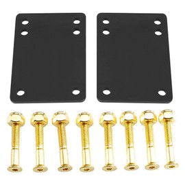 Vanpro Riser Pad 1/8 4MM Skateboard Skateboard Spacers (Color: Black / Qty: 2 Pieces) (4MM Thick Bolt)