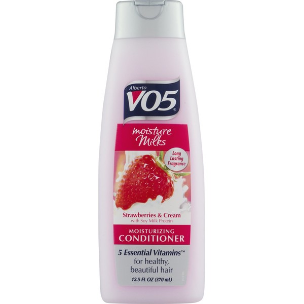 Alberto VO5 Moisture Milks Moisturizing Conditioner Strawberries & Cream, 12.5oz (Pack of 3)