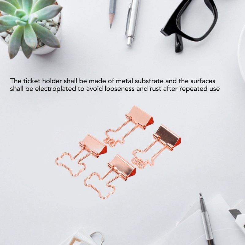 30 Pcs Binder Clips Powerful Clamping Force Deer Bone Shapes