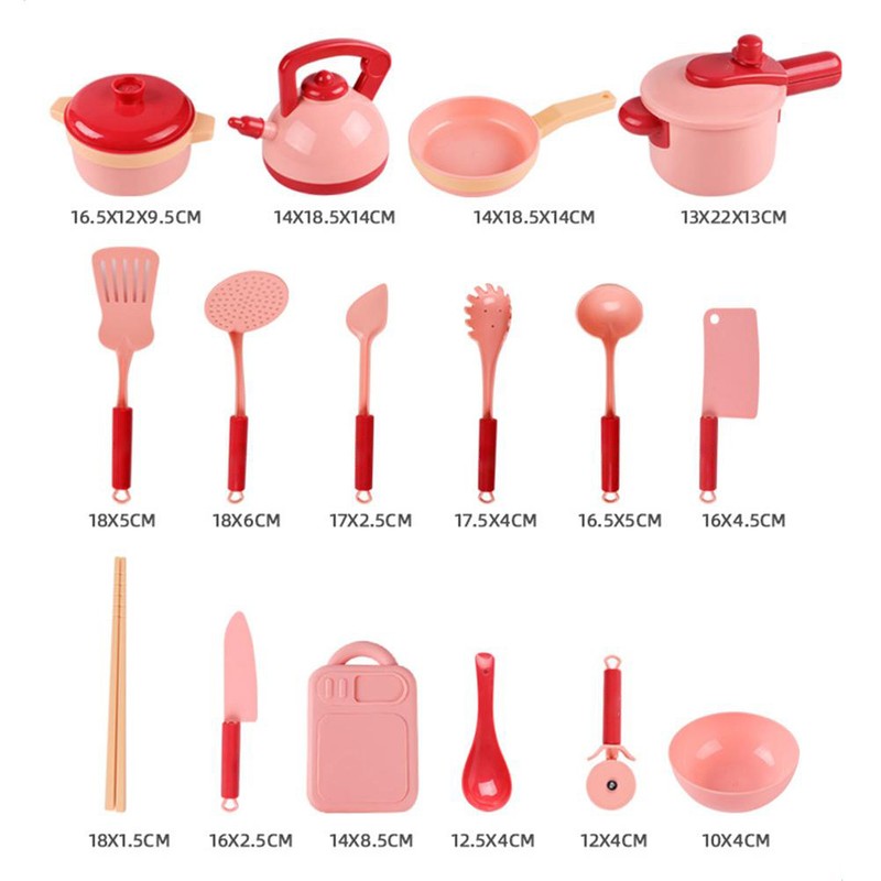 Kitchen Pretend Toys Set for Kids Pots and Pans Educational