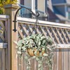 Lifyzoon Heavy Duty Hanging Plant Bracket: Outdoor Hand-Forged Hanging Plant