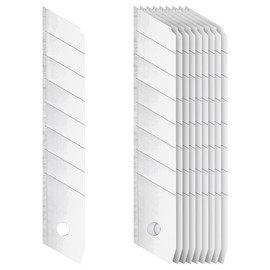 Zoid 18mm Snap Knife Refill 10 Pack, Sharp Carbon Steel Snap Blades for Home & Project Cutting, Blades for Box Cutter, Utility Knife, Storage Case Included