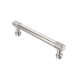 Alzassbg 10 Pack Brushed Satin Nickel Cabinet Pulls, 5 Inch(128mm) Hole Centers Kitchen Hardware Knurled Cabinet Handles for Cabinets and Drawers AL3017SN