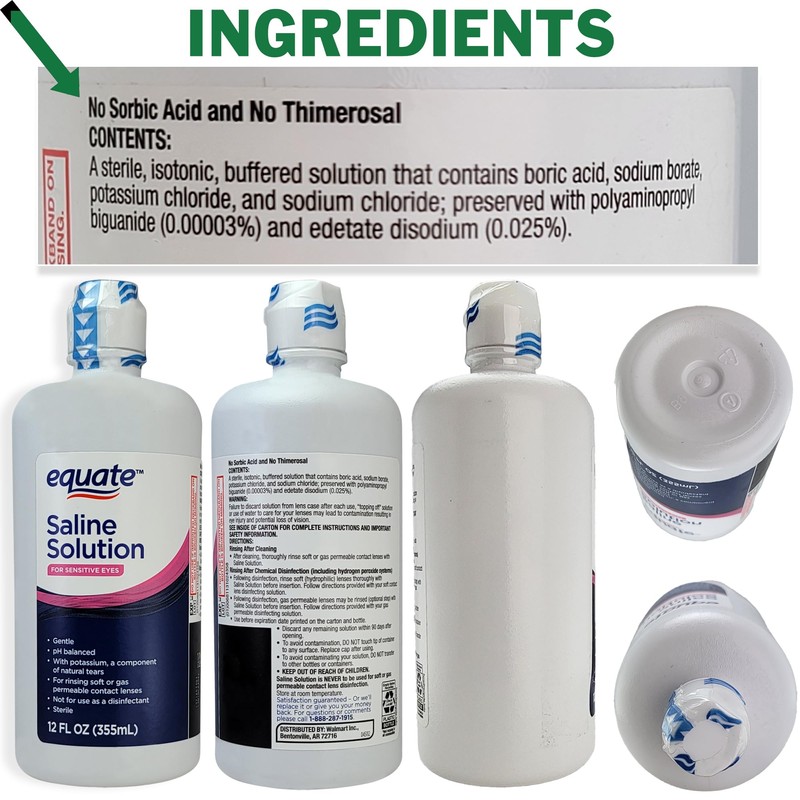 Equate Saline Solution 12 Oz and Vital Volumes Vision Vitality