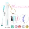 Mekupeu 20 Pcs Mascara Wand Tube Set Diamond Key Chain