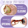 Shinylin 6 Pack Soft Leather Sunglasses Case Squeeze Top Eyeglass