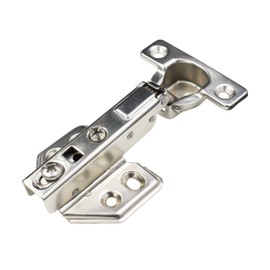 Kimdot Mini 26mm Cabinet Hinge 95 deg. Soft Close Small Half Overlay Hinge for Thin Door Set of 2 Piece Nickel Plated