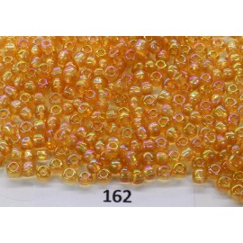 Unbranded Glass Seed Beads 6/0 Amber AB  4mm - 150gm -   1,950 beads - CB6-162