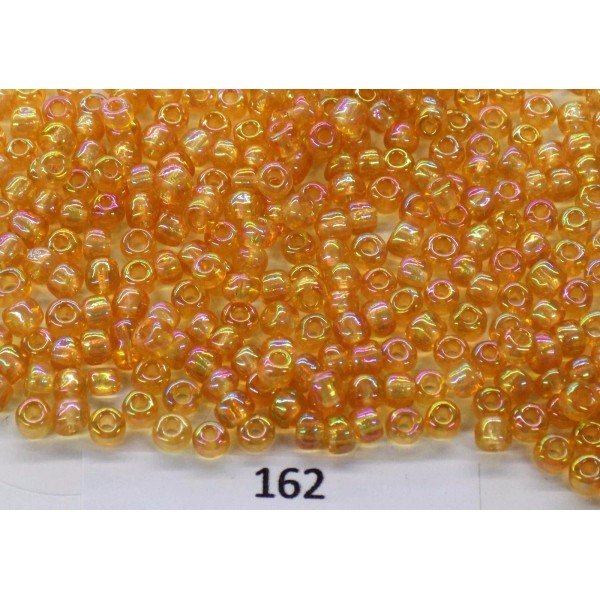 Unbranded Glass Seed Beads 6/0 Amber AB 4mm - 150gm