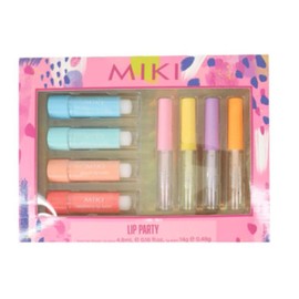 Miki Lip Party Lip Gloss and Lip Balm Set