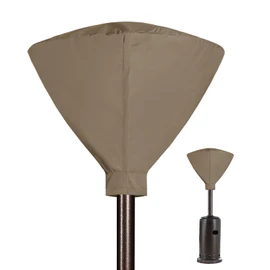 Easy-Going Patio Heater Head Cover, Outdoor Round 35"D Heater Cover, Camel | Waterproof Heater Top Cover for Standing Heat with Zipper and Storage Bag , Dustproof, UV-Resistant
