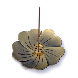 Incense Stick Holder Pure Copper Lotus Flower Censer Coil Thread Incense Decoration for Home