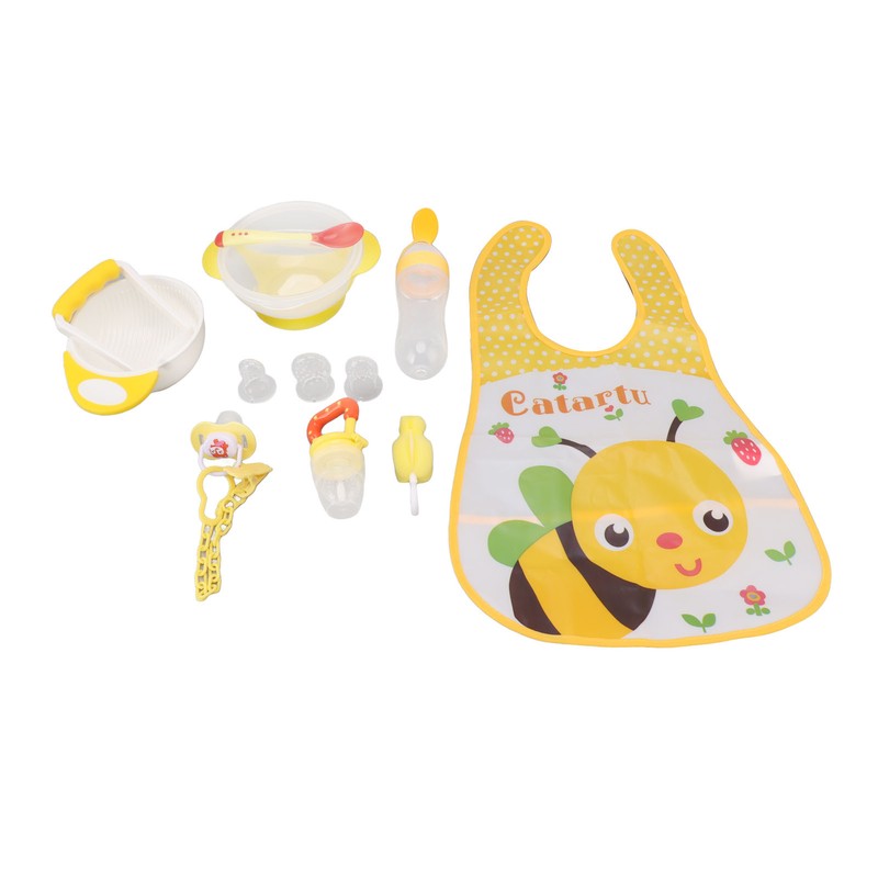 Baby Feeding Set Safe PP Silicone Compact Space Saving Discomfort