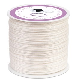 116 Yards 0.5 mm Waxed Cord for Jewellery Making, Bracelet Cord, Waxed Thread for Bracelets, Beading Thread, Waxed Thread for Bracelets, Necklaces, Jewellery Making (White)