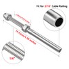 BLIKA 100 Pack 3/16" Cable Railing Swage Threaded Stud Tension