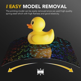 3D Printer Build Plate for Bambu Lab X1 X1C X1E P1P P1S A1, 3D Printer Accessories PER Dual Texture 257x257mm, Flexible Spring Steel Hot Bed Platform Sheet