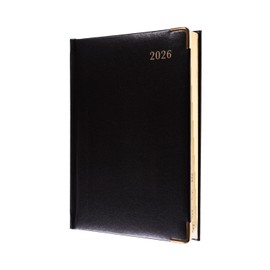 Collins - Classic - Compact 2026 12 Month Calendar Year Planner, Day-To-Page with Appointments A5 Diary - Black (1250V.99-26)